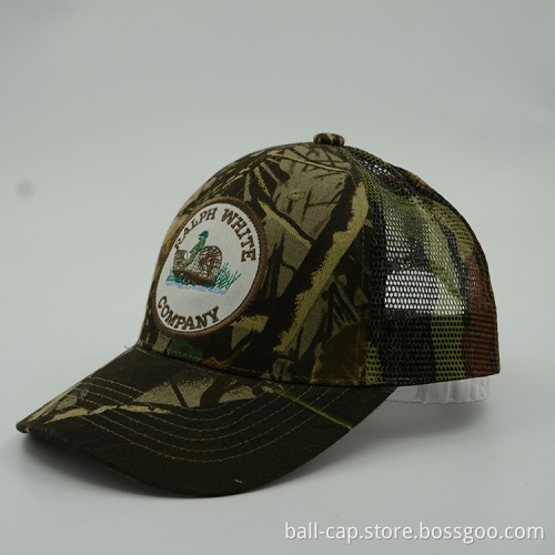 High quality custom camo mesh Trucker Cap